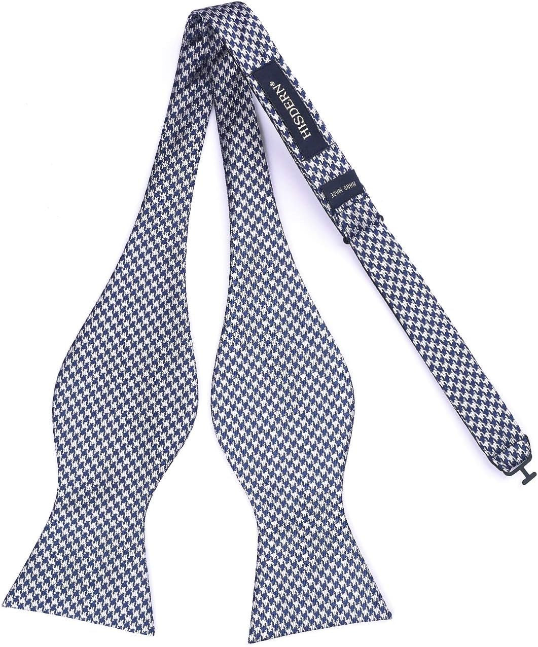 Bow Ties for Men Check Plaid Self Tie Bow Tie and Pocket Square Bowtie Formal Tuxedo Wedding Bowties Handkerchief Set