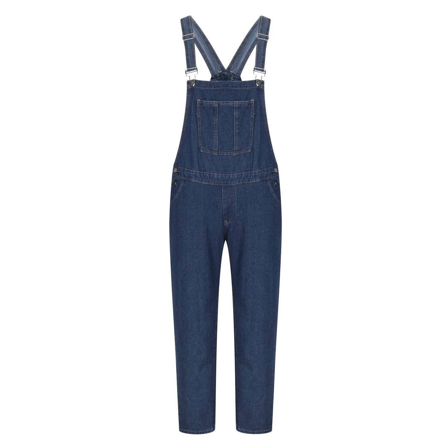Bib Overalls for Men Denim Regular Fit Outdoor Work Washed Jeans Jumpsuits Slim Pocket Overall