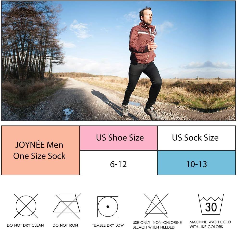 Mens Athletic Crew Socks for Men Cushion Casual Sports Workout Sock 6 Pack