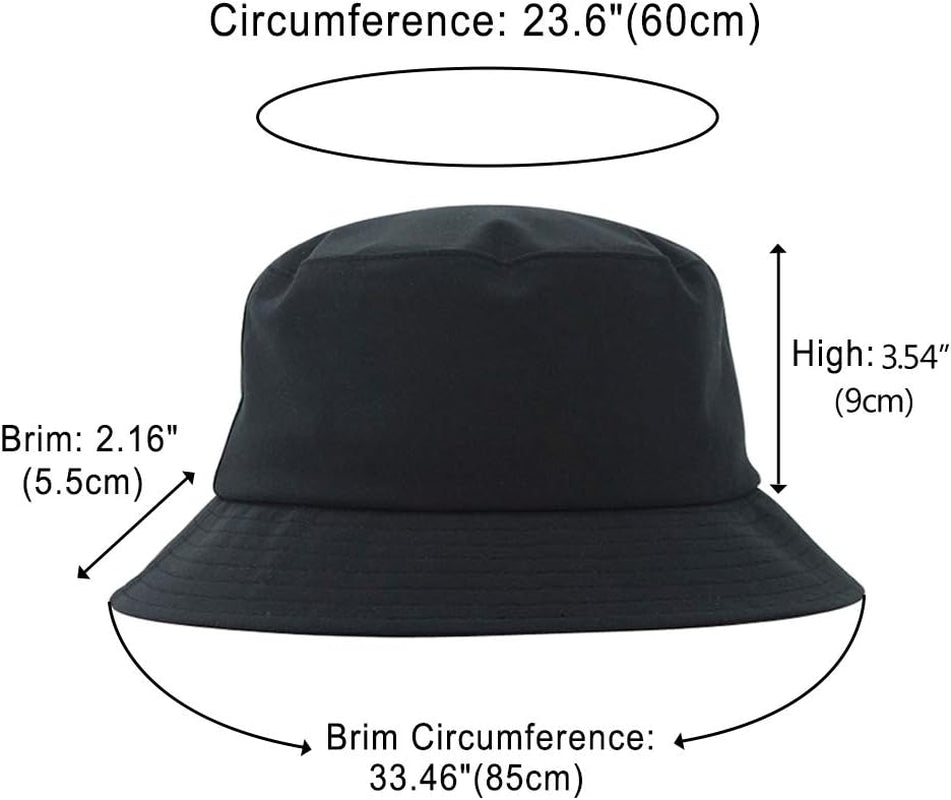 Waterproof Bucket Hats for Men Plain Color Outdoor Fisherman Sun Caps