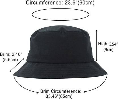 Waterproof Bucket Hats for Men Plain Color Outdoor Fisherman Sun Caps