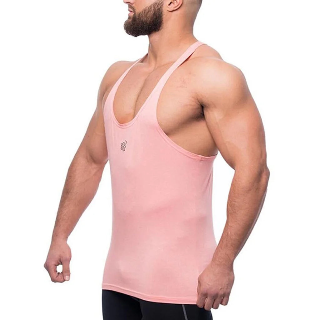 Mens Slim Fit Fitness Tank Top Casual Solid Sleeveless Shirts Athletic Muscle Tee Performance Workout Sleeveless Shirts