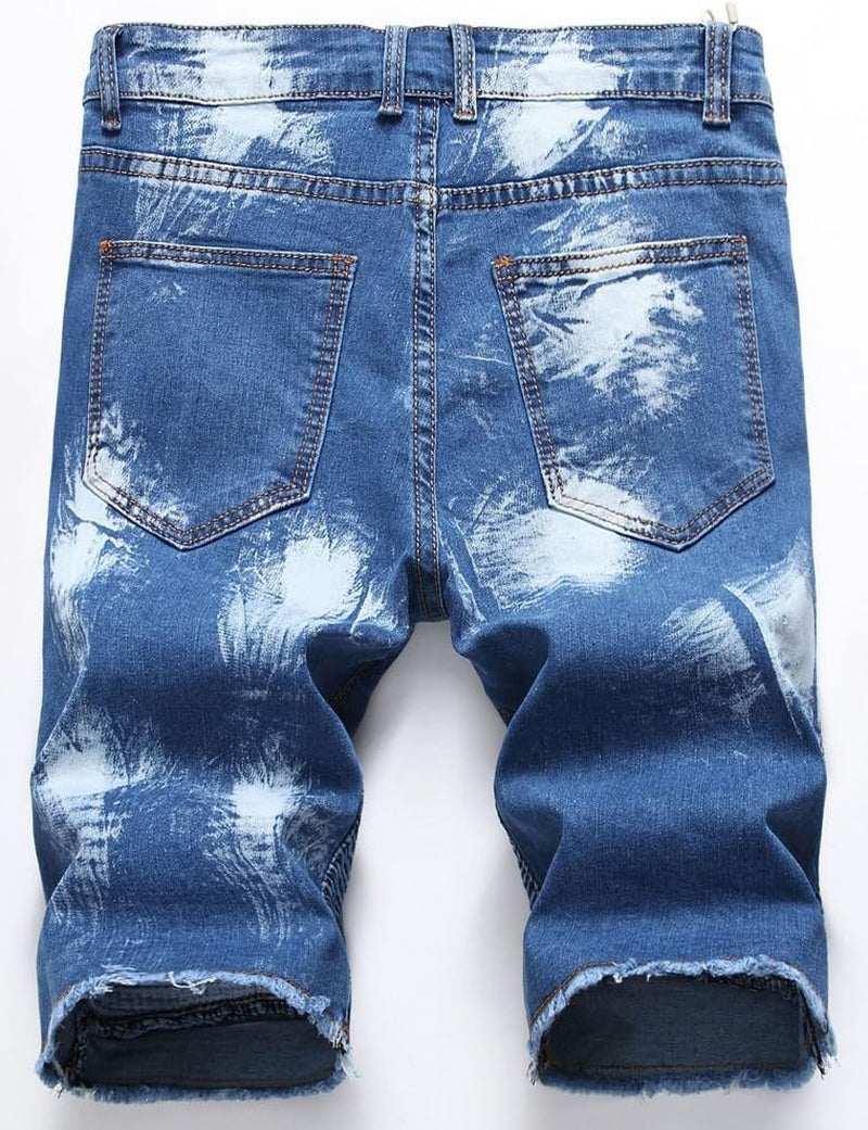 Men's Casual Denim Shorts Classic Fit 
