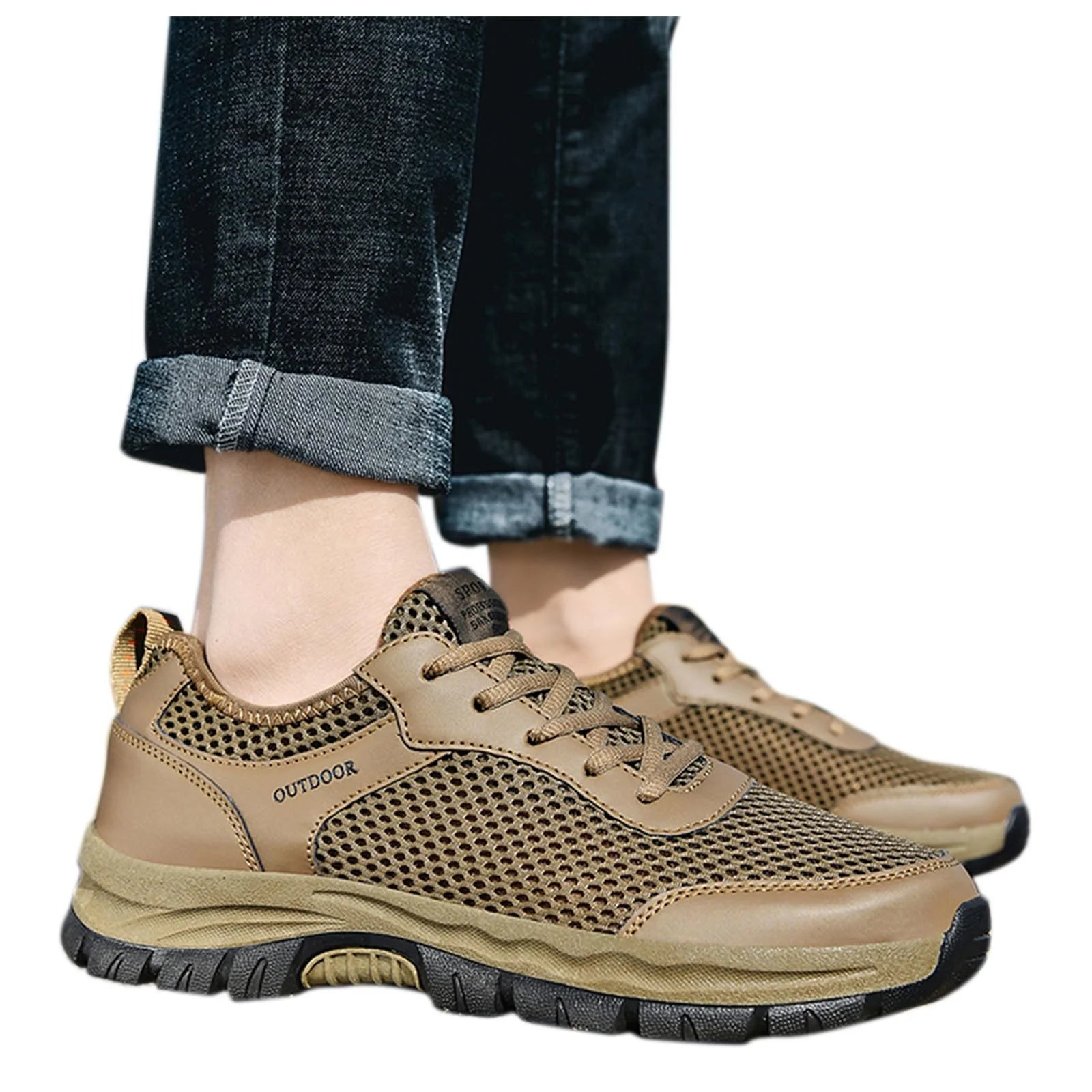 Shoes Men Sport Cushion Casual Mens Shoes Brown 45