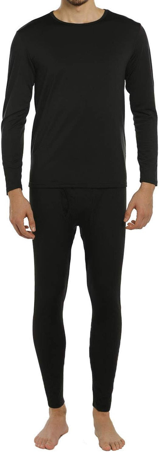 Thermal Underwear for Men Fleece Lined Long Johns Thermals Top and Bottom Set Base Layer for Cold Weather