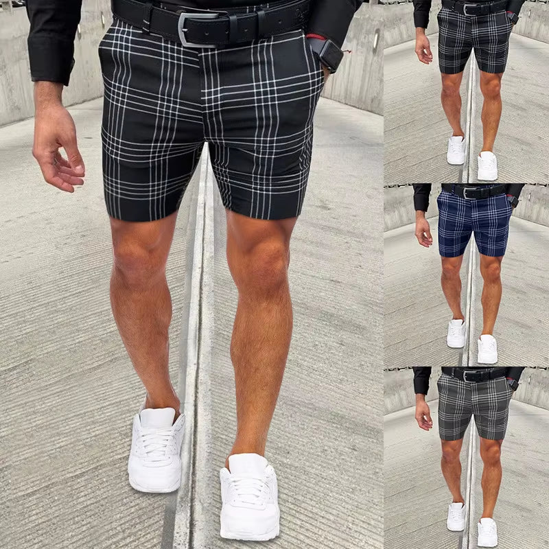 Men'S Shorts Cargo Shorts Summer New Business Casual Men'S Straight Leg Shorts Fashion Thin Short Pants Stretch Men'S Trousers