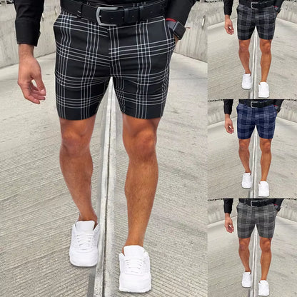 Men'S Shorts Cargo Shorts Summer New Business Casual Men'S Straight Leg Shorts Fashion Thin Short Pants Stretch Men'S Trousers
