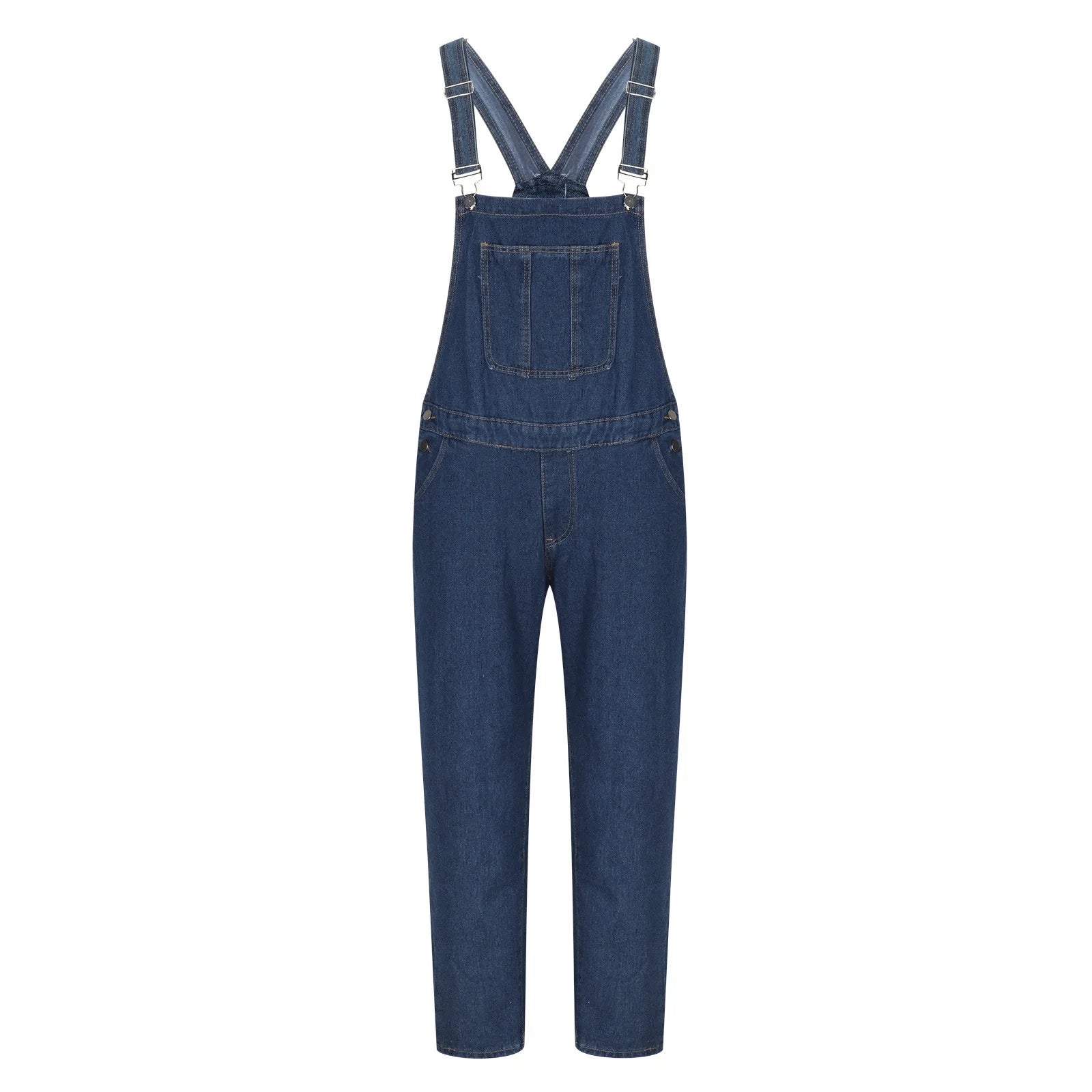 Bib Overalls for Men Denim Regular Fit Outdoor Work Washed Jeans Jumpsuits Slim Pocket Overall