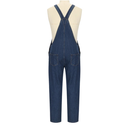 Bib Overalls for Men Denim Regular Fit Outdoor Work Washed Jeans Jumpsuits Slim Pocket Overall