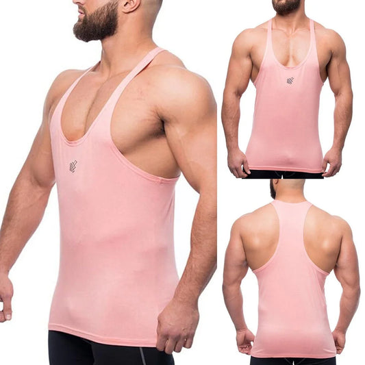 Mens Slim Fit Fitness Tank Top Casual Solid Sleeveless Shirts Athletic Muscle Tee Performance Workout Sleeveless Shirts