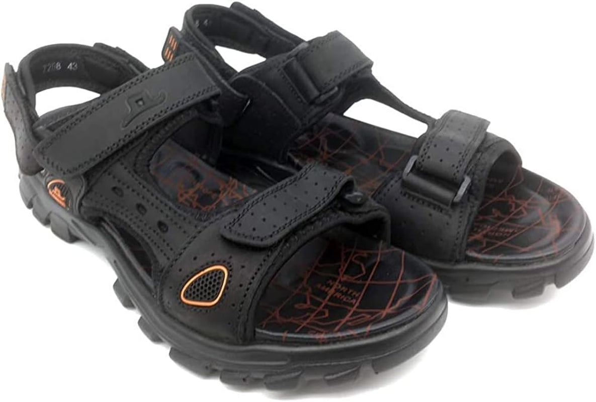 Men Athletic Open Toe Sandals Slides Outdoor Summer Leather Fisherman Beach Casual Shoes Adventures Outings Hiking