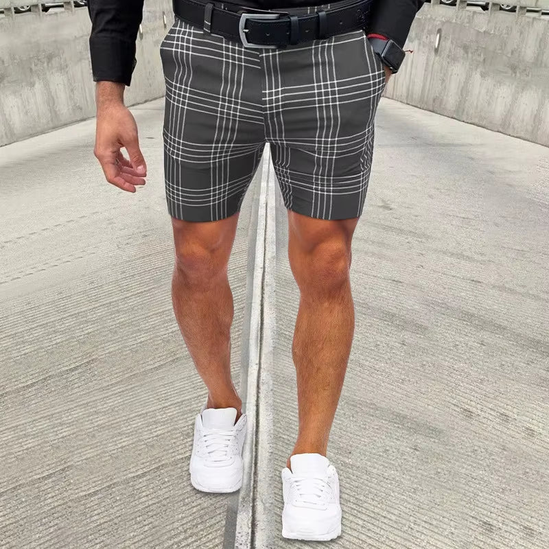 Men'S Shorts Cargo Shorts Summer New Business Casual Men'S Straight Leg Shorts Fashion Thin Short Pants Stretch Men'S Trousers