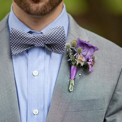 Bow Ties for Men Check Plaid Self Tie Bow Tie and Pocket Square Bowtie Formal Tuxedo Wedding Bowties Handkerchief Set