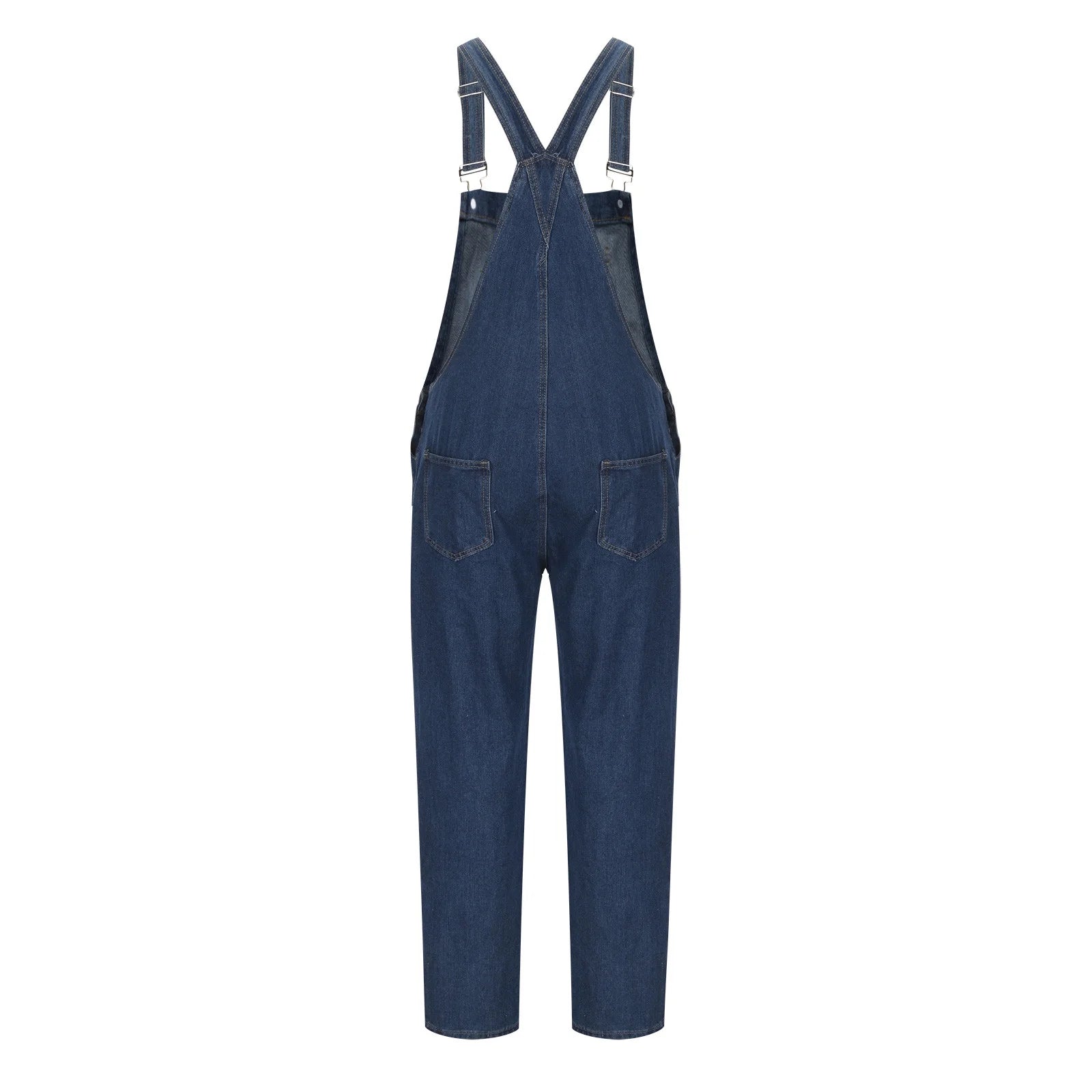 Bib Overalls for Men Denim Regular Fit Outdoor Work Washed Jeans Jumpsuits Slim Pocket Overall