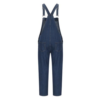 Bib Overalls for Men Denim Regular Fit Outdoor Work Washed Jeans Jumpsuits Slim Pocket Overall