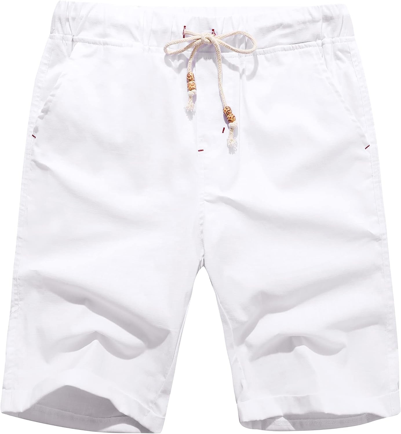Men's Linen Casual Classic Fit Short Summer Beach Shorts