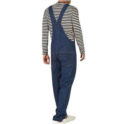 Bib Overalls for Men Denim Regular Fit Outdoor Work Washed Jeans Jumpsuits Slim Pocket Overall