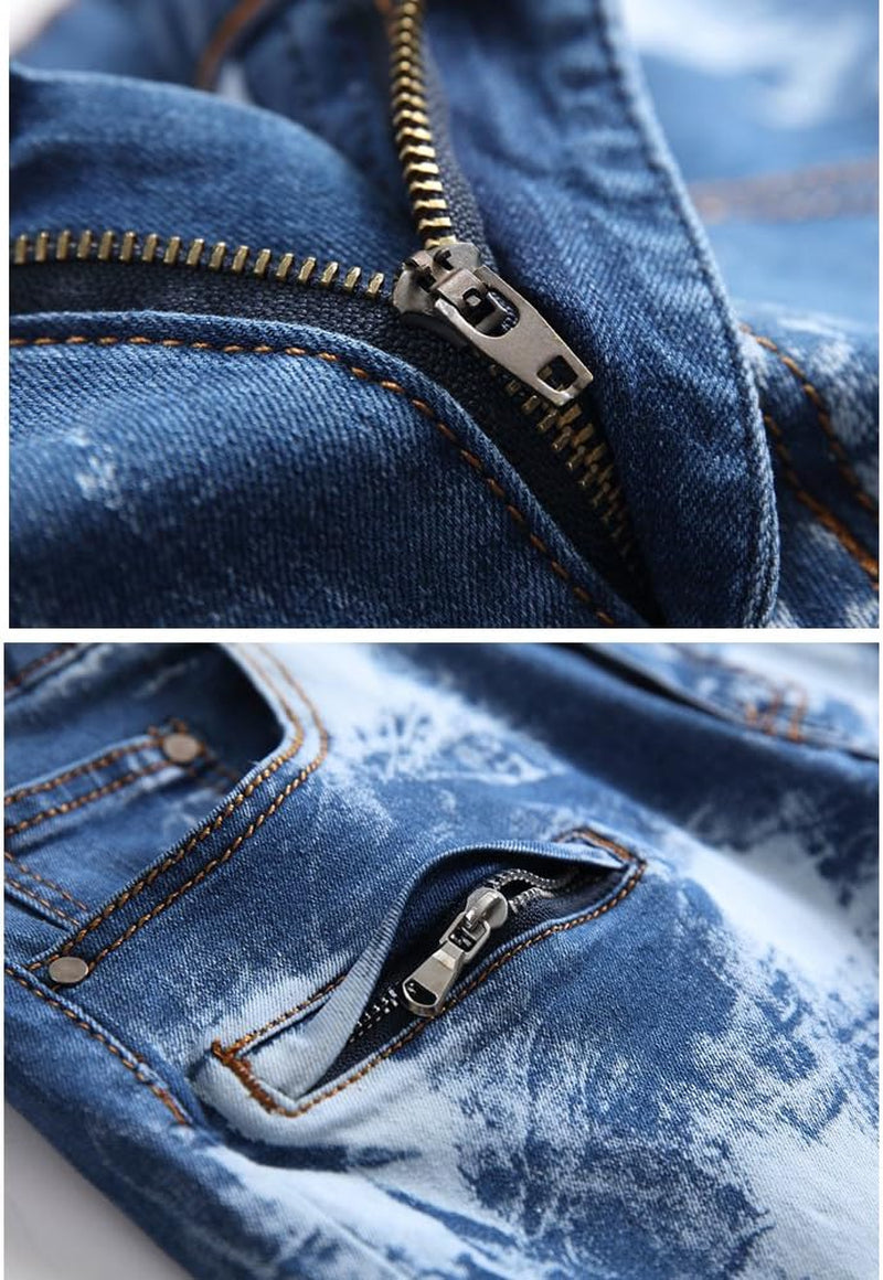 Men's Casual Denim Shorts Classic Fit 